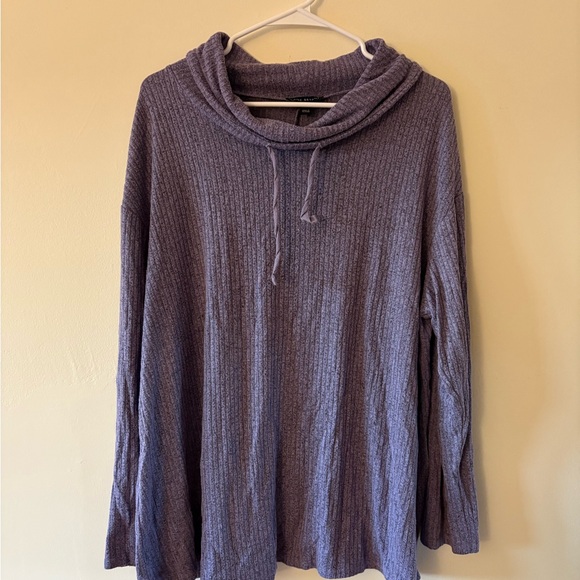 Lane Bryant Sweaters - Lane Bryant Plus Size Purple Cowl Neck Long-sleeve Sweater